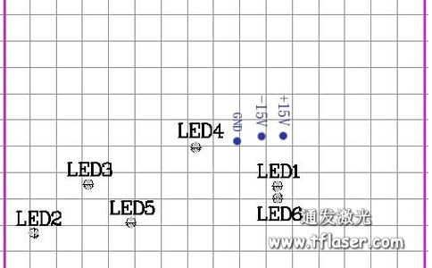 通發激光升壓調流電源控制板LED示意圖